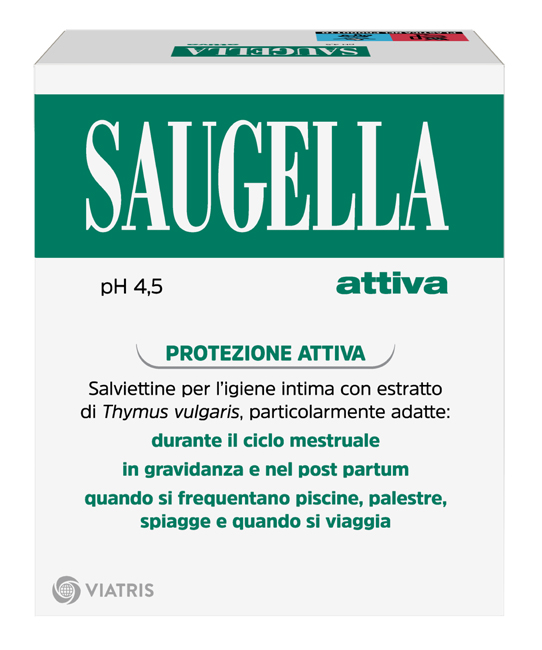 SAUGELLA ATTIVA SALVIETTINE DETERGENTI 10 BUSTINE - Farmacia Dott. Pasquale Russo