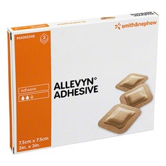MEDICAZIONE IDROCELLULARE ADESIVA STERILE ALLEVYN ADHESIVE ALTAMENTE ASSORBENTE IN SCHIUMA DI POLIURETANO A STRUTTURA TRISTRATIFICATA 7,5X7,5CM 3 PEZZI - Farmacia Dott. Pasquale Russo