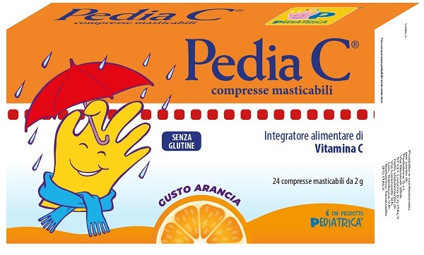 PEDIA C ARANCIA 24 COMPRESSE MASTICABILI - Farmacia Dott. Pasquale Russo