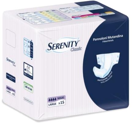 PANNOLONE PER INCONTINENZA A MUTANDINA SERENITY CLASSIC FORMATO MAXI TAGLIA LARGE 15 PEZZI - Farmacia Dott. Pasquale Russo