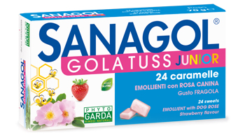 SANAGOL GOLA TUSS JUNIOR FRAGOLA 24 CARAMELLE - Farmacia Dott. Pasquale Russo