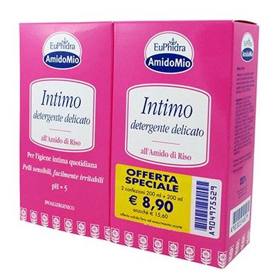 EUPHIDRA ABBINATA INTIMO DETERGENTE DELICATO 200 ML + 200 ML - Farmacia Dott. Pasquale Russo