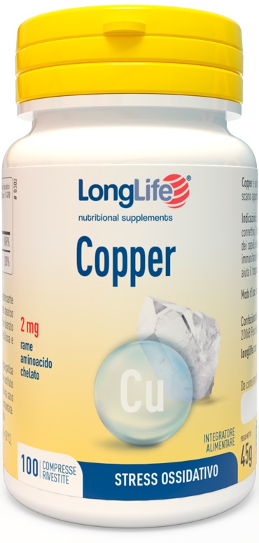 LONGLIFE COPPER 2 MG 100 COMPRESSE - Farmacia Dott. Pasquale Russo