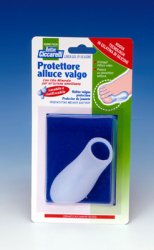 PROTETTORE ALLUCE VALGO REALIZZATO IN GEL DI SILICONE BIANCOSEMITRASPARENTE SAGOMATO PER AVVOLGERE LA PARTE DOLENTE E SENSIBILE DELL'ALLUCE IGIENEPIEDE 1 PEZZO - Farmacia Dott. Pasquale Russo