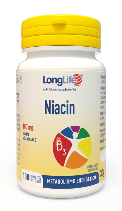 LONGLIFE NIACIN 100 MG 100 COMPRESSE DIVISIBILI - Farmacia Dott. Pasquale Russo