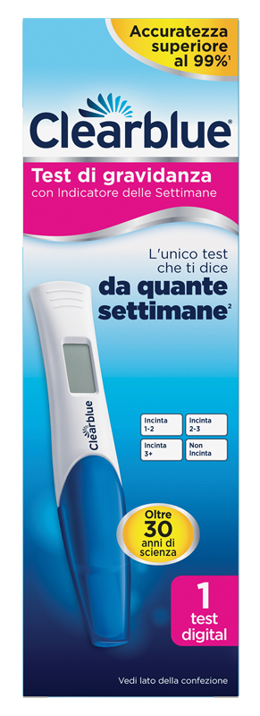TEST DI GRAVIDANZA CLEARBLUE CON INDICATORE DELLE SETTIMANE 1 PEZZO - Farmacia Dott. Pasquale Russo