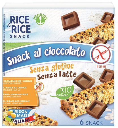 RICE&RICE SNACK DI RISO AL CIOCCOLATO 6 X 21 G SENZA LIEVITO - Farmacia Dott. Pasquale Russo