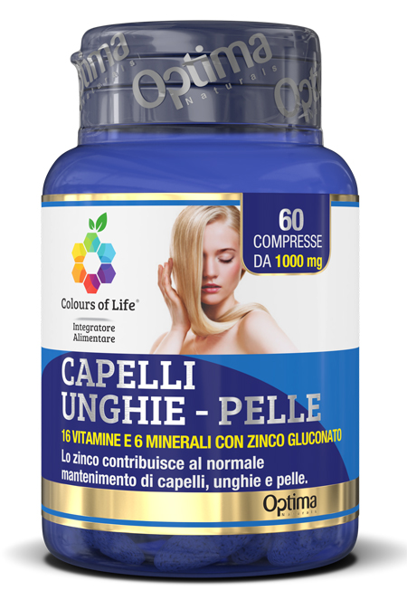 COLOURS OF LIFE CAPELLI UNGHIE PELLE 60 COMPRESSE 1000 MG - Farmacia Dott. Pasquale Russo
