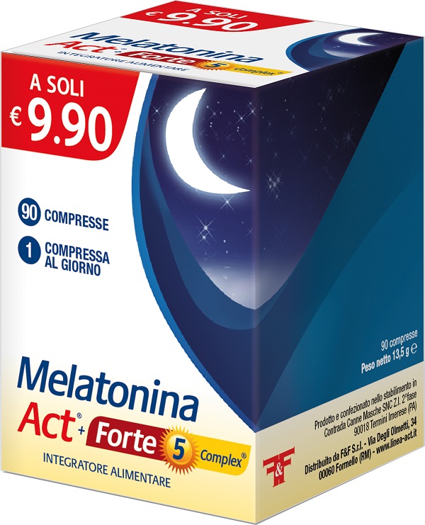 MELATONINA ACT+FORTE 5 COMPLEX 90 COMPRESSE - Farmacia Dott. Pasquale Russo
