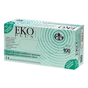 GUANTO IN LATTICE SUPERFICIE LISCIA TALCATO 100 PEZZI ARTICOLO EKO 6 - Farmacia Dott. Pasquale Russo