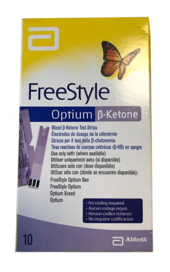 STRISCE MISURAZIONE CHETONEMIA OPTIUM BETA KETONE 10 PEZZI - Farmacia Dott. Pasquale Russo