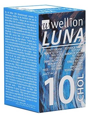 WELLION LUNA 10 STRIPS STRISCE PER MISURAZIONE COLESTEROLO - Farmacia Dott. Pasquale Russo