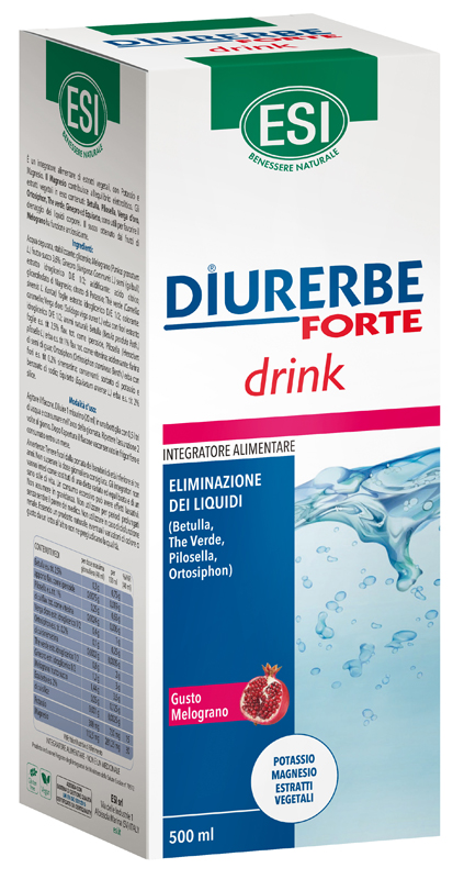 ESI DIURERBE FORTE DRINK MELOGRANO 500 ML - Farmacia Dott. Pasquale Russo