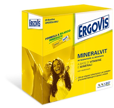 ERGOVIS MINERALVIT 20 BUSTE OROSOLUBILI 30 G - Farmacia Dott. Pasquale Russo