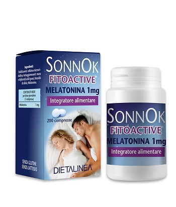 SONNOK FITOACTIVE MELATONINA 1MG 200 COMPRESSE DIETALINEA - Farmacia Dott. Pasquale Russo