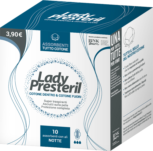 LADY PRESTERIL COTONE DENTRO & COTONE FUORI 10 ASSORBENTI CON ALI NOTTE PROMO - Farmacia Dott. Pasquale Russo