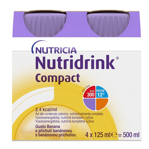 NUTRICIA NUTRIDRINK COMPACT GUSTO BANANA 4 BOTTIGLIE DA 125 ML - Farmacia Dott. Pasquale Russo