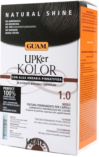 GUAM UPKER KOLOR TINTA CAPELLI 1,0 NERO CON ALGA UNDARIA PINNATIFIDA - Farmacia Dott. Pasquale Russo