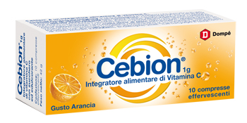 CEBION EFFERVESCENTI VITAMINA C ARANCIA 10 COMPRESSE - Farmacia Dott. Pasquale Russo