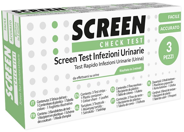 SCREEN TEST LEUCOCITI SANGUE NITRITO E PROTEINA URINA SCREEN TEST INFEZIONI VIE URINARIE 3 PEZZI - Farmacia Dott. Pasquale Russo