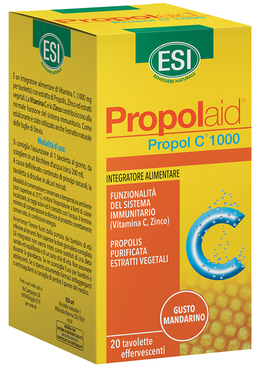 ESI PROPOLAID C 1000 20 TAVOLETTE EFFERVESCENTI - Farmacia Dott. Pasquale Russo