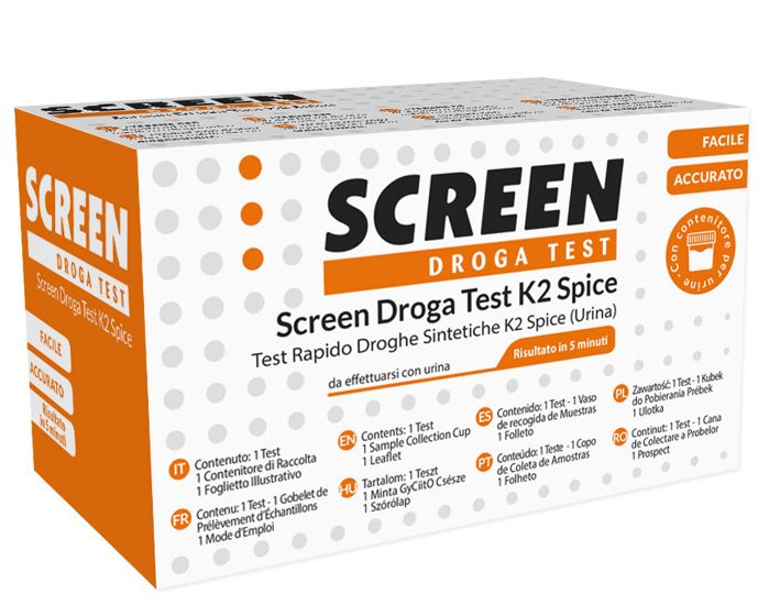 SCREEN DROGA TEST K2 SPICE/URINA TEST ANTIDROGA CON CONTENITORE URINA - Farmacia Dott. Pasquale Russo