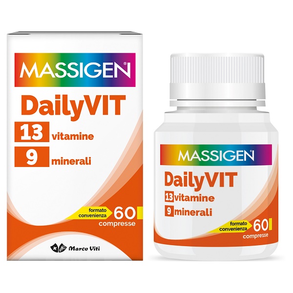 MASSIGEN DAILYVIT 12 VITAMINE 11 MINERALI 60 COMPRESSE RIVESTITE - Farmacia Dott. Pasquale Russo