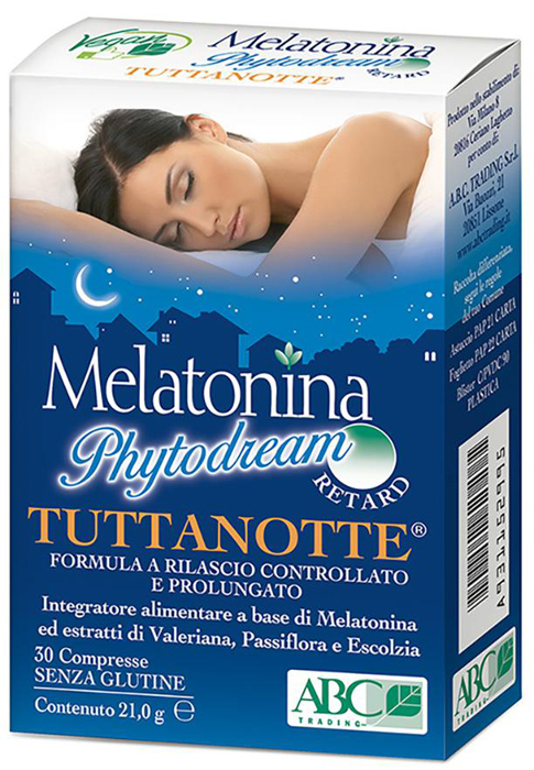 MELATONINA PHYTODREAM TUTTANOTTE RETARD 30 COMPRESSE - Farmacia Dott. Pasquale Russo