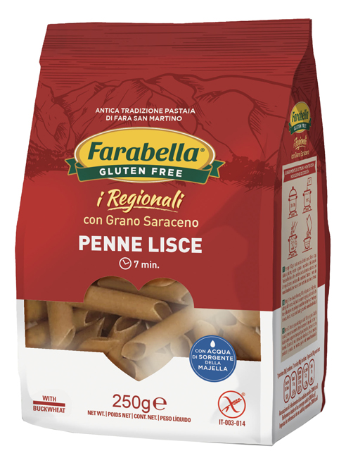FARABELLA PENNE LISCE GRANO SARACENO 250 G - Farmacia Dott. Pasquale Russo