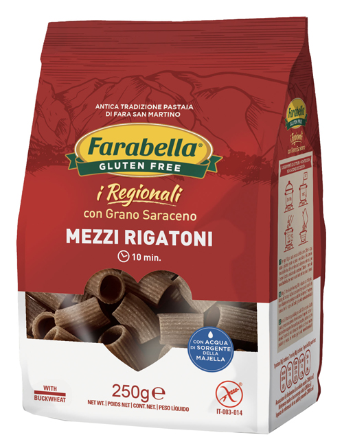 FARABELLA MEZZI RIGATONI AL GRANO SARACENO 250 G - Farmacia Dott. Pasquale Russo