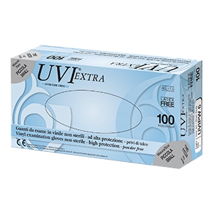 GUANTO IN CLORURO DI POLIVINILE SUPERFICIE LISCIA PRIVO DI TALCO 100 PEZZI ARTICOLO UVIPW 7 - Farmacia Dott. Pasquale Russo