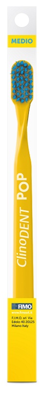 CLINODENT POP GIALLO SPAZZOLINO DA DENTI MEDIO - Farmacia Dott. Pasquale Russo
