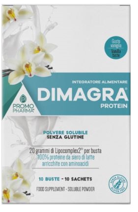 DIMAGRA PROTEIN POLVERE SOLUBILE GUSTO VANIGLIA 10 BUSTINE - Farmacia Dott. Pasquale Russo