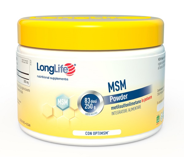 LONGLIFE MSM POWDER 250 G - Farmacia Dott. Pasquale Russo