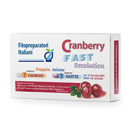FITOPREPARATORI ITALIANI CRANBERRY FAST RESOLUTION 7 COMPRESSE + 7 COMPRESSE - Farmacia Dott. Pasquale Russo