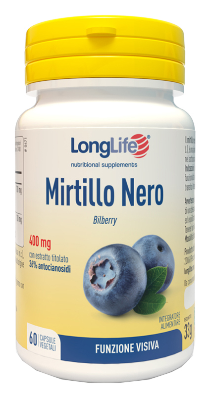 LONGLIFE MIRTILLO NERO 60 CAPSULE VEGETALI - Farmacia Dott. Pasquale Russo