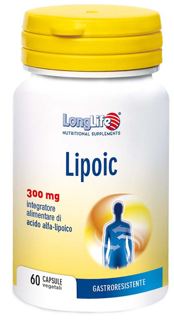 LONGLIFE LIPOIC 300 MG 60 CAPSULE VEGETALI DA 500 MG - Farmacia Dott. Pasquale Russo