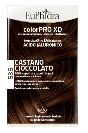 EUPHIDRA COLORPRO XD 535 CASTANO CIOCCOLATO GEL COLORANTE CAPELLI IN FLACONE + ATTIVANTE + BALSAMO + GUANTI - Farmacia Dott. Pasquale Russo