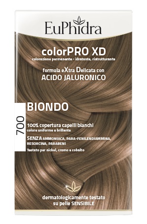 EUPHIDRA COLORPRO XD 700 BIONDO GEL COLORANTE CAPELLI IN FLACONE + ATTIVANTE + BALSAMO + GUANTI - Farmacia Dott. Pasquale Russo