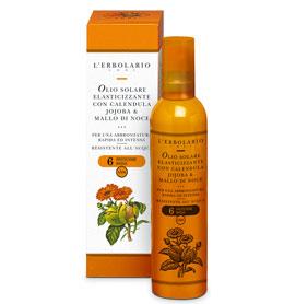 OLIO SOLARE ELASTICIZZANTE CALENDULA/JOJOBA/MALLO DI NOCE SPF6 100 ML - Farmacia Dott. Pasquale Russo