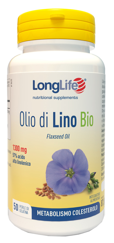LONGLIFE OLIO DI LINO BIO 50 PERLE DI GELATINA - Farmacia Dott. Pasquale Russo