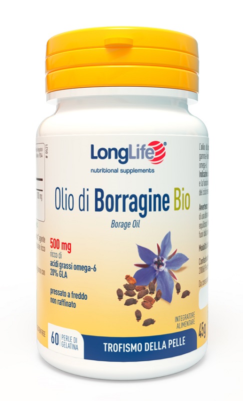 LONGLIFE OLIO BORRAGINE BIO 60 PERLE IN GELATINA - Farmacia Dott. Pasquale Russo