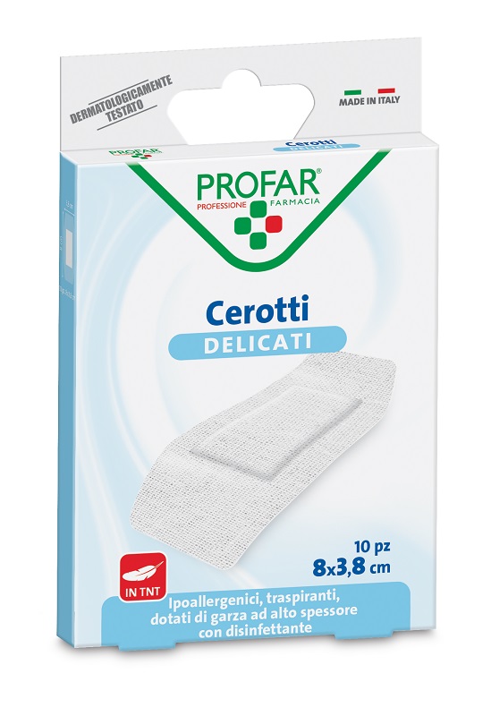 CEROTTO TESSUTO NON TESSUTO DELICATO SUPER 8X3,8 CM 10 PEZZI PROFAR - Farmacia Dott. Pasquale Russo