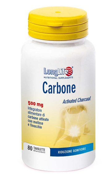 LONGLIFE CARBONE ATTIVATO 80 TAVOLETTE DIVISIBILI - Farmacia Dott. Pasquale Russo