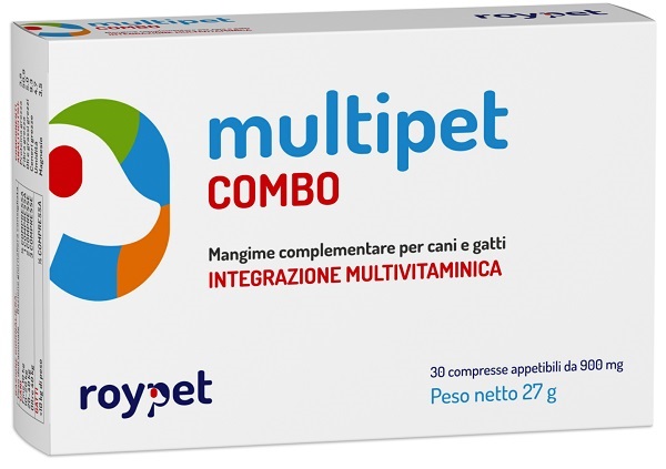 MULTIPET COMBO INTEGRAZIONE MULTIVITAMINICA CANI E GATTI 30 COMPRESSE APPETIBILI DA 900 MG - Farmacia Dott. Pasquale Russo