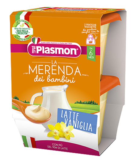 PLASMON LA MERENDA DEI BAMBINI MERENDE LATTE VANIGLIA ASETTICO 2 X 120 G - Farmacia Dott. Pasquale Russo