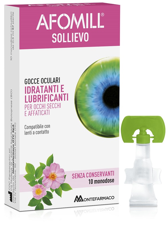 AFOMILL SOLLIEVO GOCCE OCULARI OCCHI 10 FIALE DA 0,5 ML - Farmacia Dott. Pasquale Russo