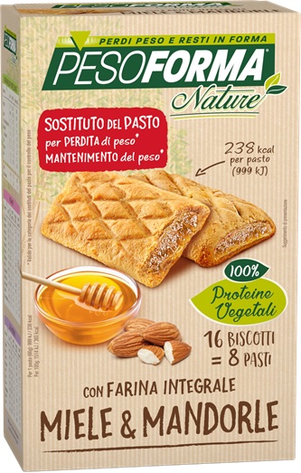 PESOFORMA BISCOTTO INTEGR MIELE MANDORLE 16 PEZZI 33 G - Farmacia Dott. Pasquale Russo