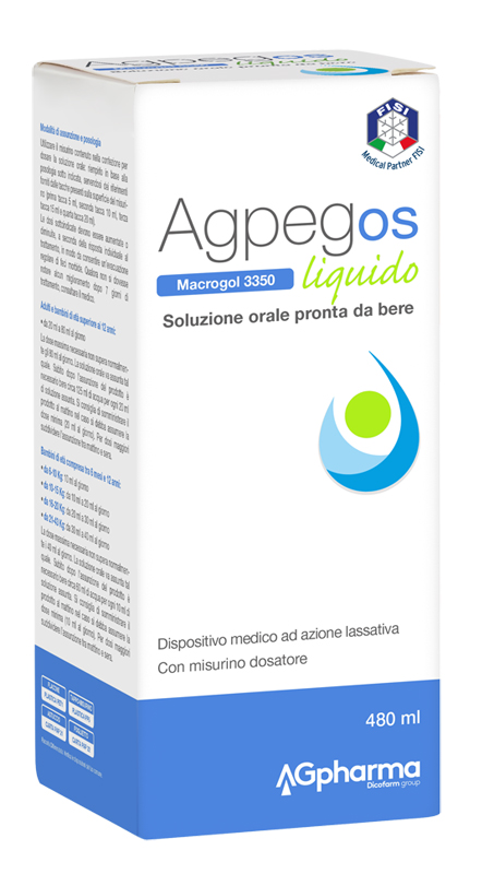 AGPEG OS MACROGOL 3350 LIQUIDO 480 ML - Farmacia Dott. Pasquale Russo