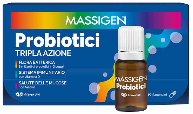 MASSIGEN PROBIOTICI 10 FLACONCINI X 8 ML - Farmacia Dott. Pasquale Russo